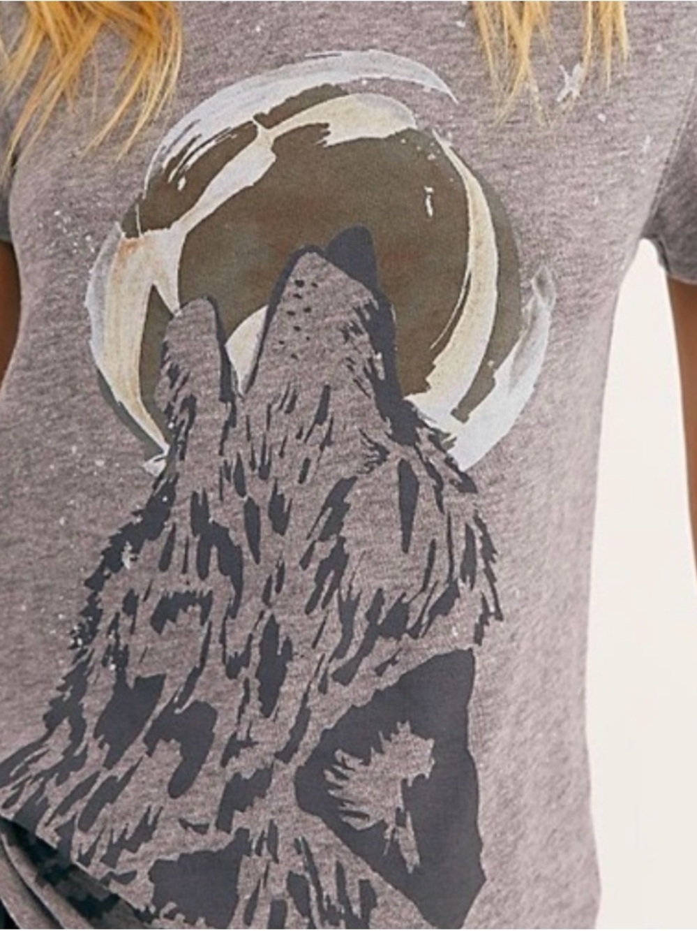 We The Free Gray Wolf Graphic Short Sleeve Tee